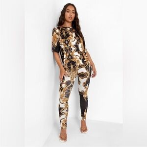 Elegant Black and Gold Women's Jumpsuit